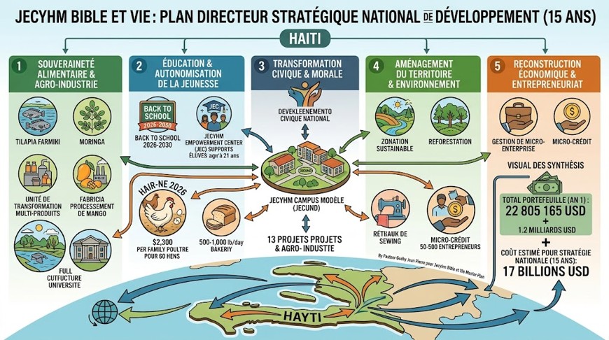 réveil et transformation civique, - plans Agro-industriels, - l’éducation des jeunes, - créations d’université, - Aménagement du territoire